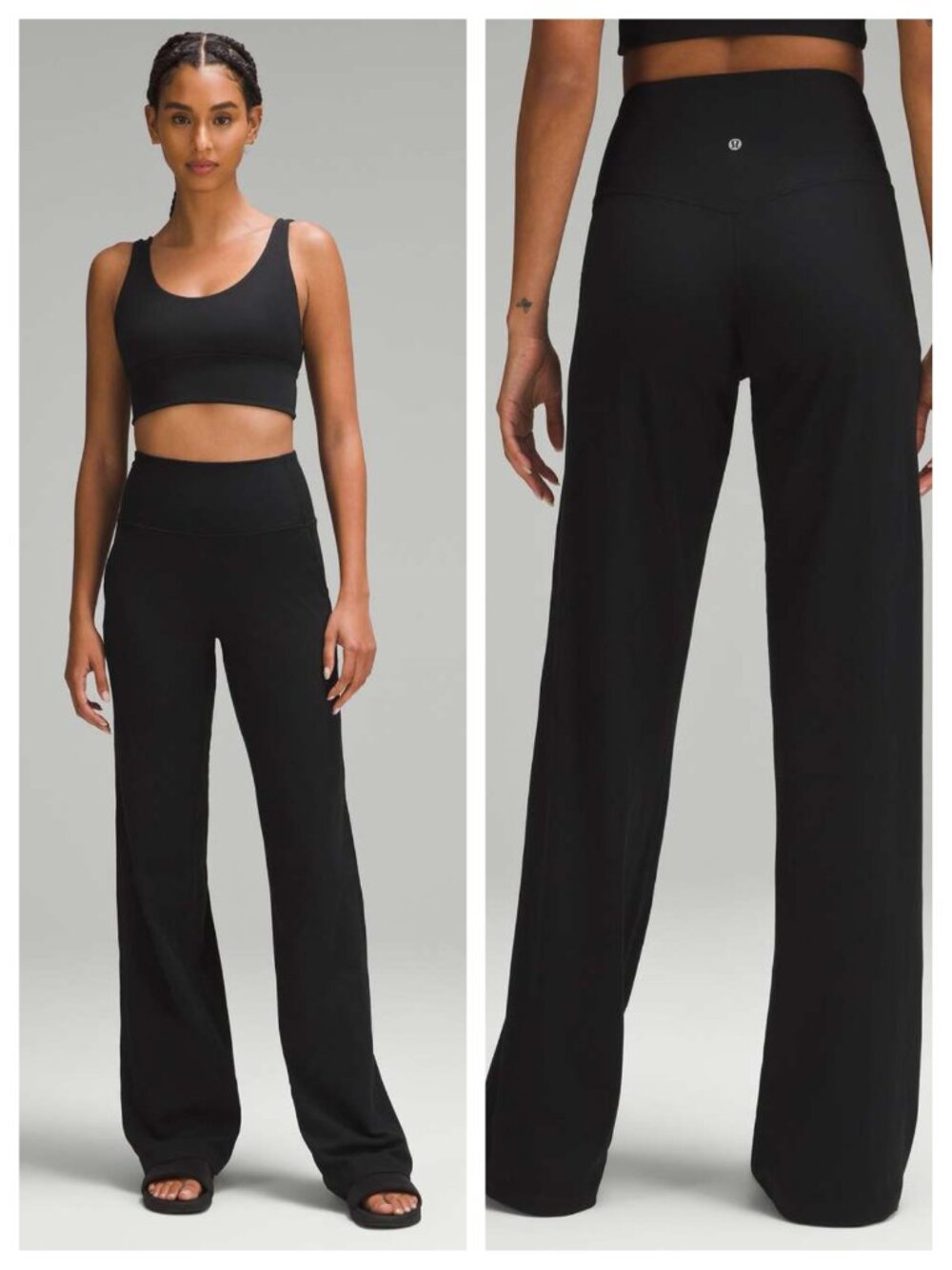 Lululemon Align Ribbed High-Rise Wide-Leg Pant *Tall Sz 4 Black